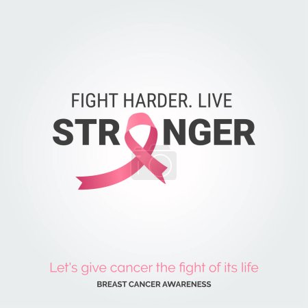 Ilustración de Fuerza en la unidad rosa: Conciencia del cáncer de mama - Imagen libre de derechos