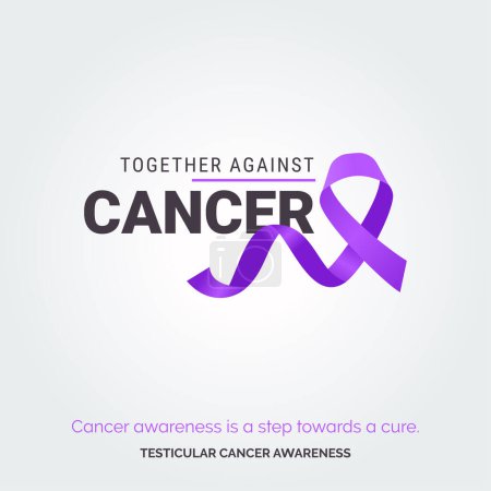 Illustration for Empower Hope with Vector Background. Testicular Cancer - Royalty Free Image