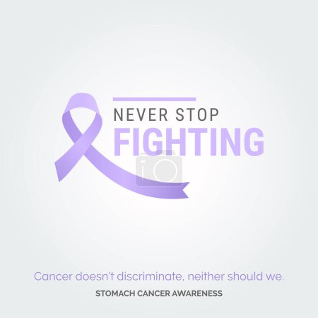 Illustration for Triumph Over Challenges. Vector Background Stomach Cancer Drive - Royalty Free Image