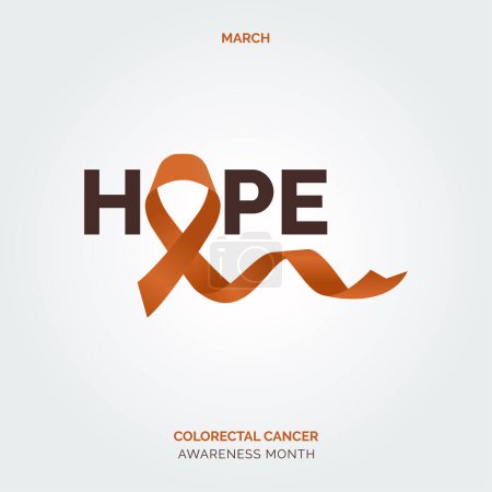 Illustration for Radiate Hope in Vector Background Colorectal Cancer - Royalty Free Image