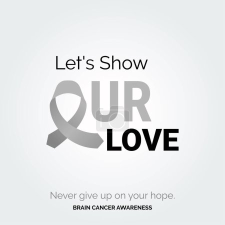 Illustration for Unity for a Cure. Hopeful Background Brain Cancer Awareness - Royalty Free Image