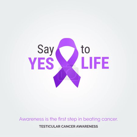 Illustration for Conquer Testicular Cancer. Vector Background Posters - Royalty Free Image