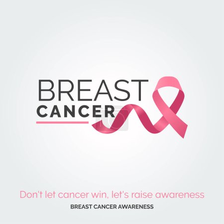 Ilustración de Fuerza en rosa: Sensibilización sobre el cáncer de mama - Imagen libre de derechos