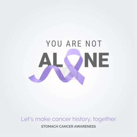 Illustration for Radiate Resilience. Stomach Cancer Awareness Drive - Royalty Free Image