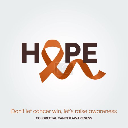 Illustration for Triumph Over Colorectal Cancer Awareness Posters - Royalty Free Image