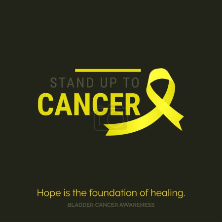 Téléchargez les illustrations : Modèle de conception de sensibilisation au cancer de la vessie Hope on Display - en licence libre de droit