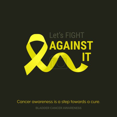 Ilustración de Brilla luz sobre la lucha contra la conciencia del cáncer de vejiga - Imagen libre de derechos