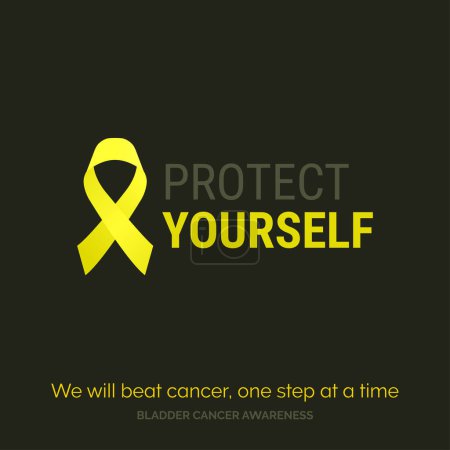 Illustration for Radiate Strength Bladder Cancer Awareness Design Template - Royalty Free Image