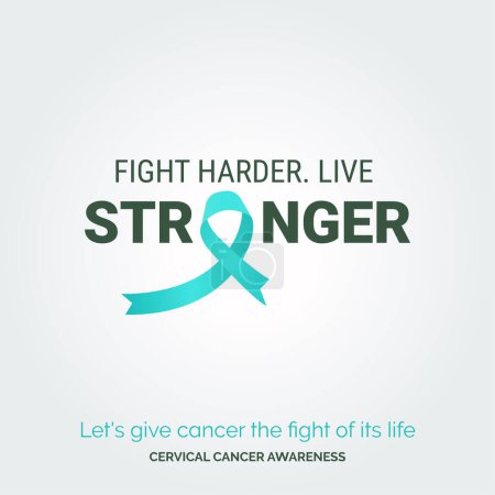 Photo for Cervical Cancer Hope Blooms in Vector Background Posters - Royalty Free Image