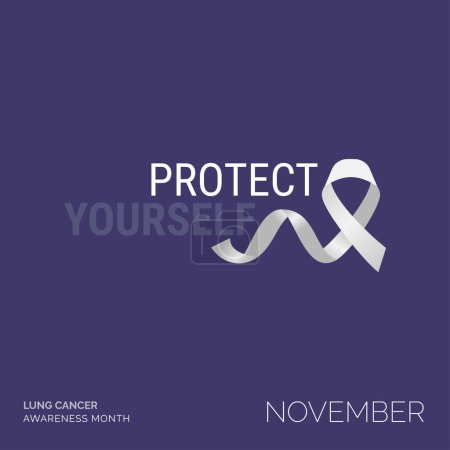 Illustration for Designing a Cure. Vector Background Lung Cancer Awareness Campaign - Royalty Free Image