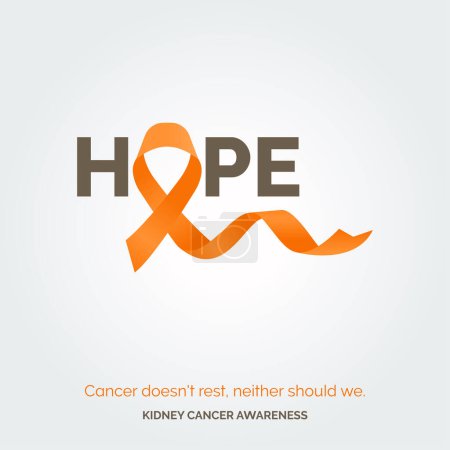 Téléchargez les illustrations : Rayonner d'espoir dans le fond vectoriel Cancer du rein - en licence libre de droit