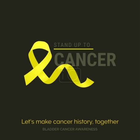 Illustration for Resilience Illustrated Bladder Cancer Awareness Design Template - Royalty Free Image