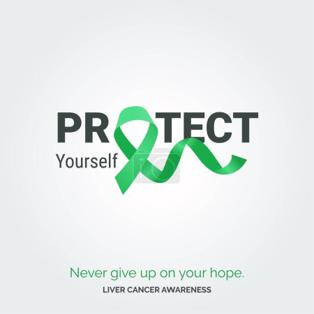 Illustration for Conquer Liver Cancer. Vector Background Posters - Royalty Free Image
