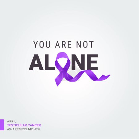 Illustration for Radiate Hope in Vector Background. Testicular Cancer - Royalty Free Image