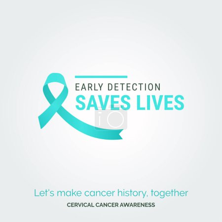 Photo for Courageous Women. Strong against Cervical Cancer with Vector Background Posters - Royalty Free Image
