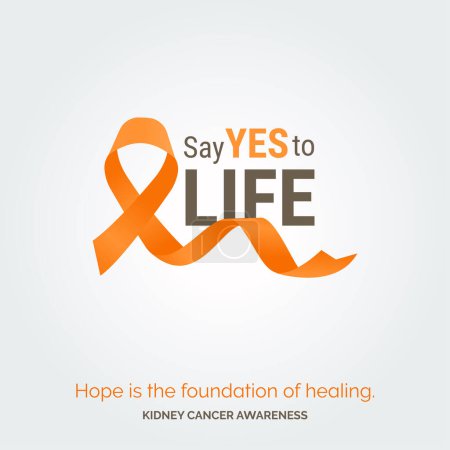 Ilustración de Empoderar a Hope Kidney Cancer Awareness - Imagen libre de derechos