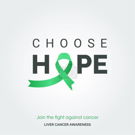 Illustration for Inspire Change. Illuminate Lives. Vector Background Liver Cancer - Royalty Free Image