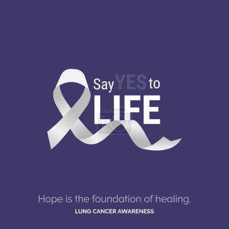 Ilustración de Empoderando a Hope. Concientización sobre el cáncer de pulmón - Imagen libre de derechos