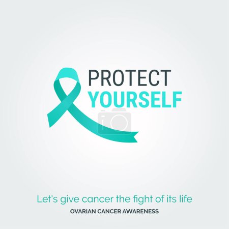 Téléchargez les illustrations : Conquérir le cancer de l'ovaire. Artisterie de fond vectorielle - en licence libre de droit