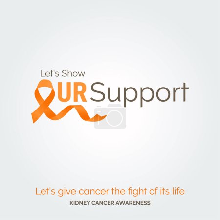 Illustration for Brushing Away Kidney Cancer Vector Background - Royalty Free Image