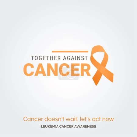 Illustration for Unite for a Cause Vector Background Leukemia Cancer Awareness - Royalty Free Image