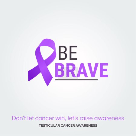 Illustration for Raising Hope. Brushing Away Cancer. Testicular Health - Royalty Free Image