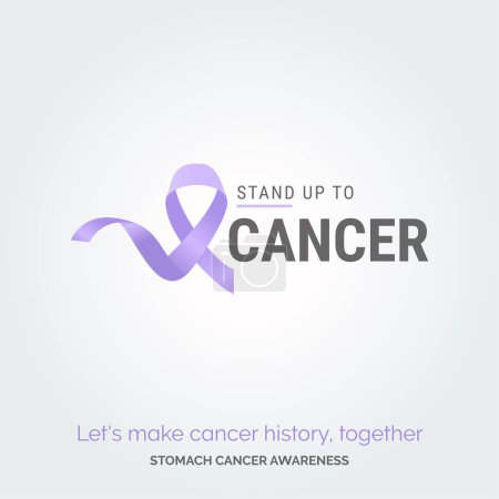 Illustration for Raising Hope. Brushing Away Cancer. Stomach Health - Royalty Free Image