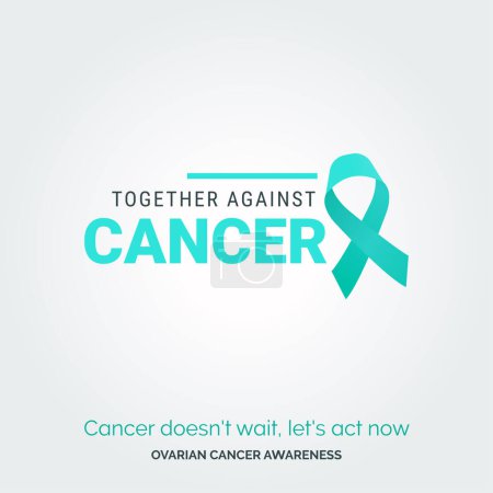 Illustration for Unite for a Cause. Vector Background Ovarian Cancer Awareness - Royalty Free Image
