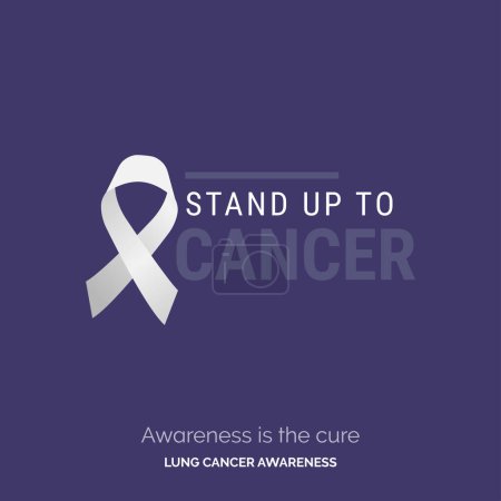 Illustration for Artistic Hope. Lung Cancer Awareness Initiative - Royalty Free Image