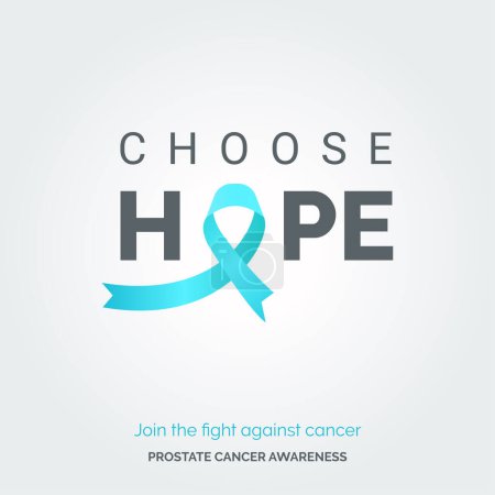 Illustration for Inspire Change. Illuminate Lives. Vector Background Prostate Cancer - Royalty Free Image