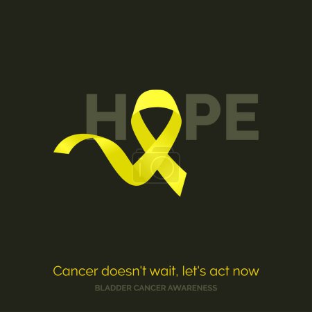 Téléchargez les illustrations : Briller une lumière sur l'espoir Modèle de sensibilisation au cancer de la vessie - en licence libre de droit