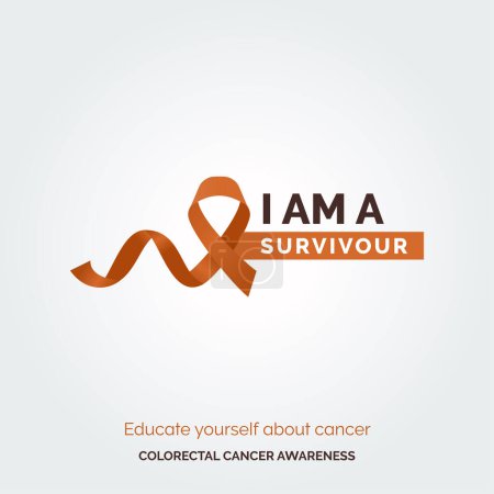 Illustration for Creative Path to Colorectal Cancer Awareness Vector Background - Royalty Free Image
