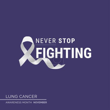 Illustration for Empower Hope. Lung Cancer Awareness Vector Background - Royalty Free Image