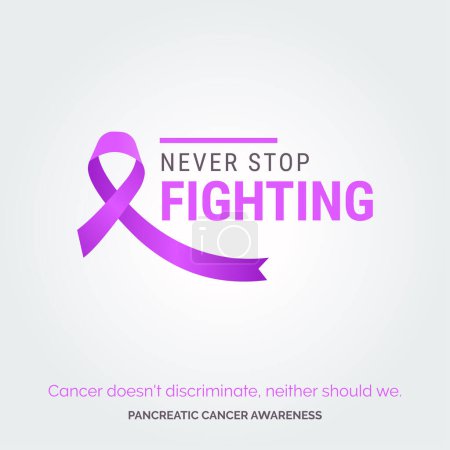 Illustration for Triumph Over Challenges. Vector Background Pancreatic Cancer Drive - Royalty Free Image