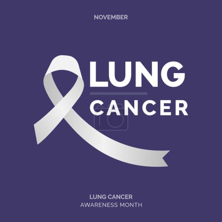 Ilustración de Triunfo sobre los desafíos del cáncer de pulmón. Carteles de sensibilización - Imagen libre de derechos