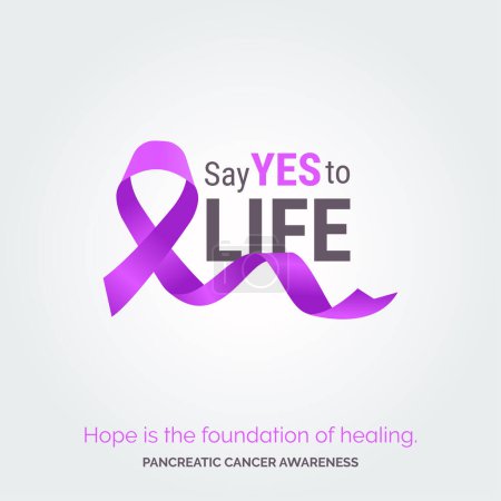 Illustration for Empowering Hope. Pancreatic Cancer Awareness - Royalty Free Image