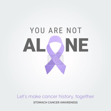 Illustration for Designing a Cure. Vector Background Stomach Cancer Awareness Campaign - Royalty Free Image