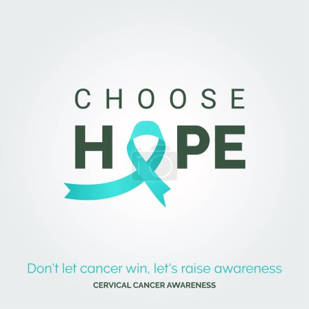 Photo for Unite for Cervical Health Victory with Vector Background Posters - Royalty Free Image