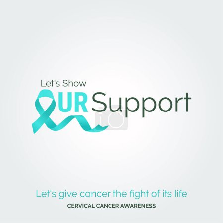 Photo for Cervical Cancer Empower the Conversation in Vector Background Posters - Royalty Free Image