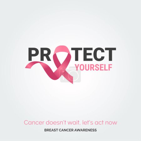 Ilustración de Defender la resiliencia rosa: diseño del cáncer de mama - Imagen libre de derechos