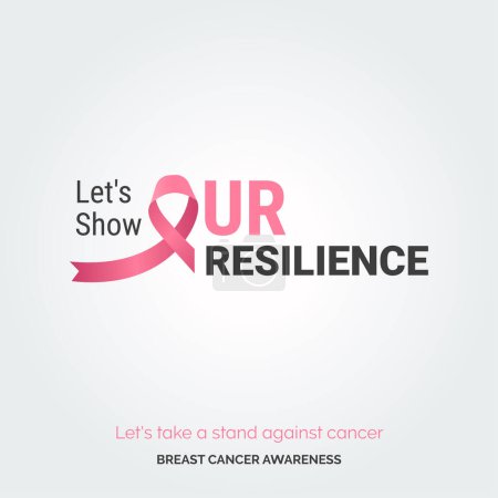 Illustration for Strength in Pink Art: Breast Cancer Awareness Design - Royalty Free Image