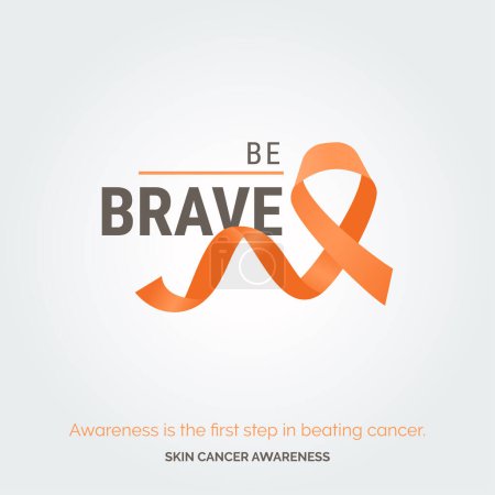 Ilustración de Triunfo sobre los desafíos del cáncer de piel. Carteles de campaña - Imagen libre de derechos