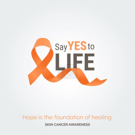 Illustration for Empowering Hope. Skin Cancer Awareness - Royalty Free Image