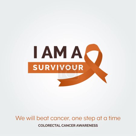 Téléchargez les illustrations : La force dans l'unité Campagne contre le cancer colorectal - en licence libre de droit