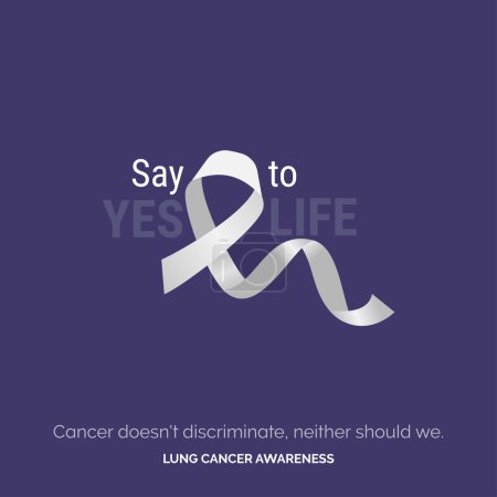 Illustration for Strength in Unity. Lung Cancer Campaign - Royalty Free Image