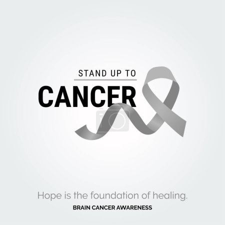 Illustration for Illuminating the Journey Brain Cancer Background Template - Royalty Free Image