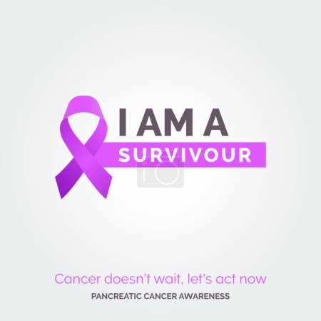 Illustration for Radiate Resilience. Pancreatic Cancer Awareness - Royalty Free Image