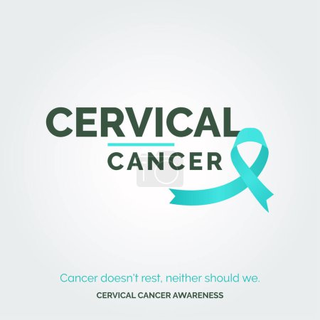Illustration for Courageous Hearts Cervical Cancer Awareness Posters with Vector Background - Royalty Free Image