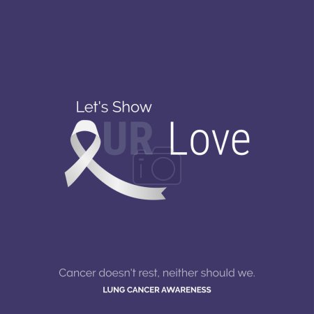 Illustration for Empowering Art for Lung Cancer Awareness - Royalty Free Image