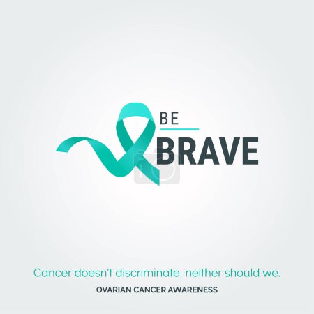 Illustration for Crafting a Cure. Vector Background Ovarian Cancer Initiative - Royalty Free Image